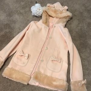 Peach kawaii trench coat